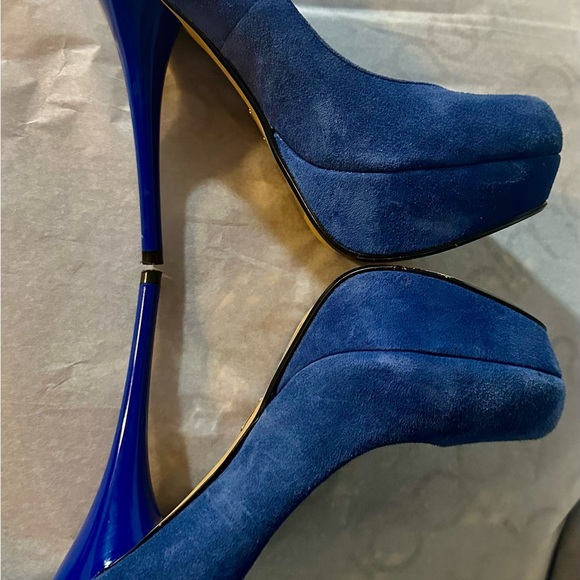 Bakers ~ Blue SUEDE platform stiletto - Picture 5 of 6